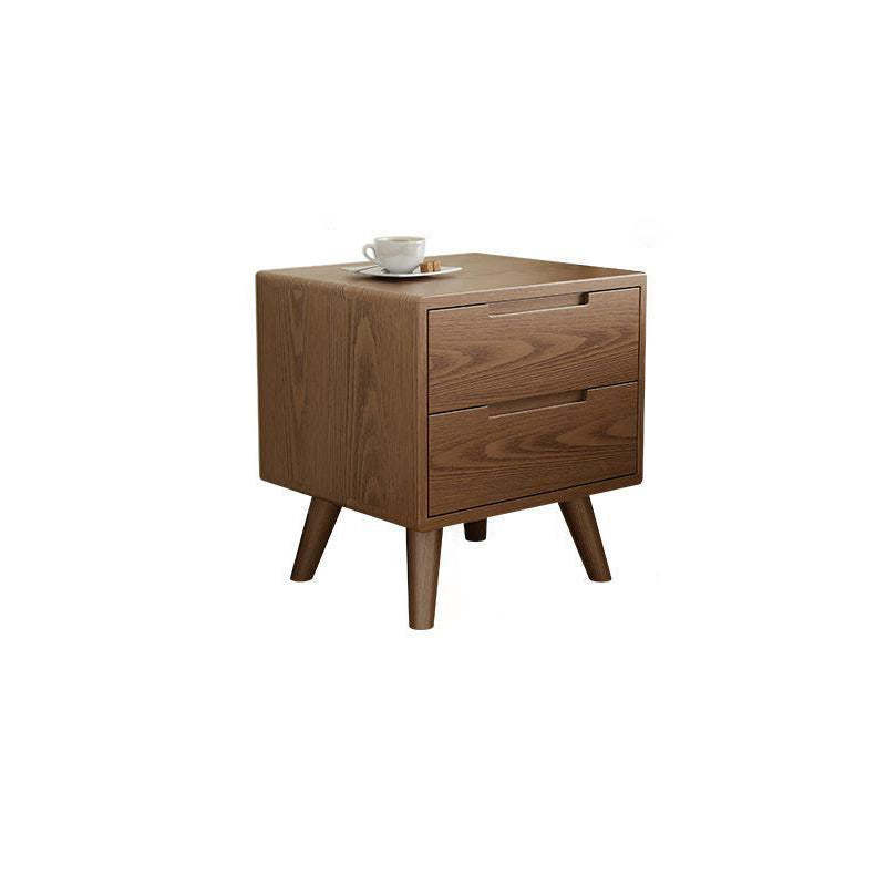 Modern Rubber Wood Bedside Nightstand