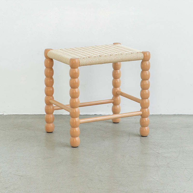 Chinese Woven Gourd Wooden Footstool