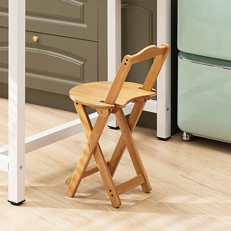 Minimalist Round Bamboo Bar Stool
