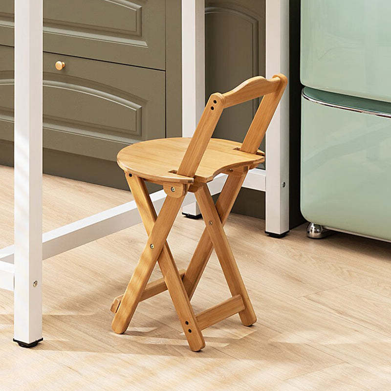 Minimalist Round Bamboo Bar Stool