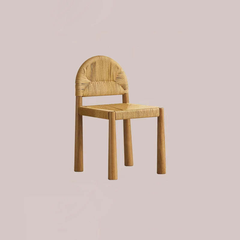 Vintage Wood Rattan Chair