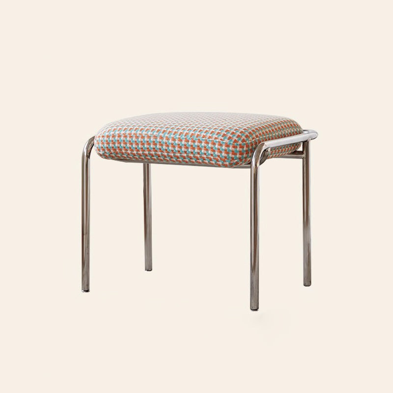 Scandinavian Backless Upholstered Vanity Stool
