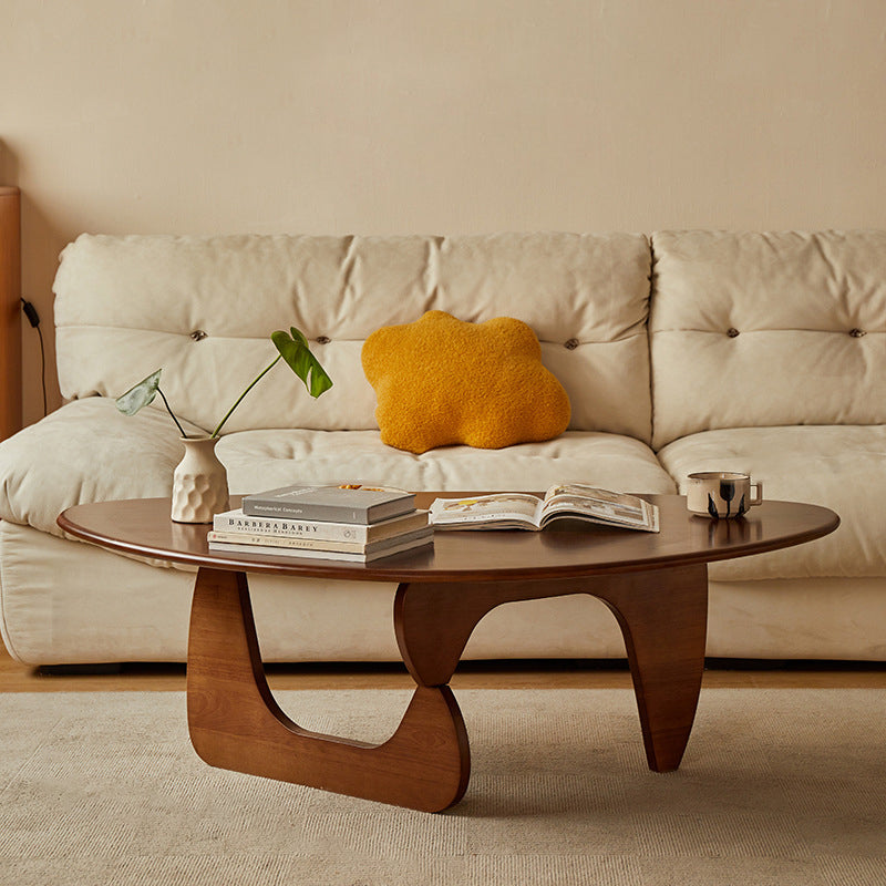 Vintage Triangle Solid Wood Coffee Table