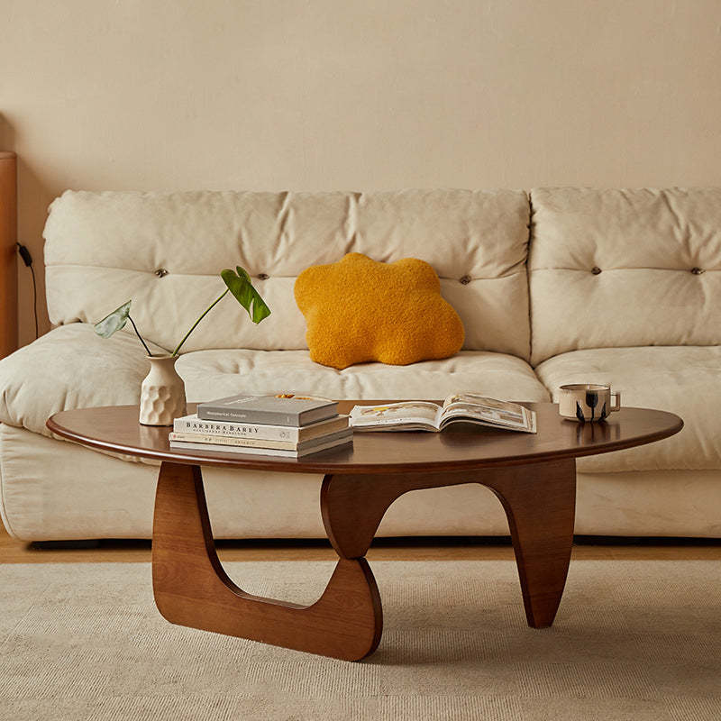 Vintage Triangle Solid Wood Coffee Table