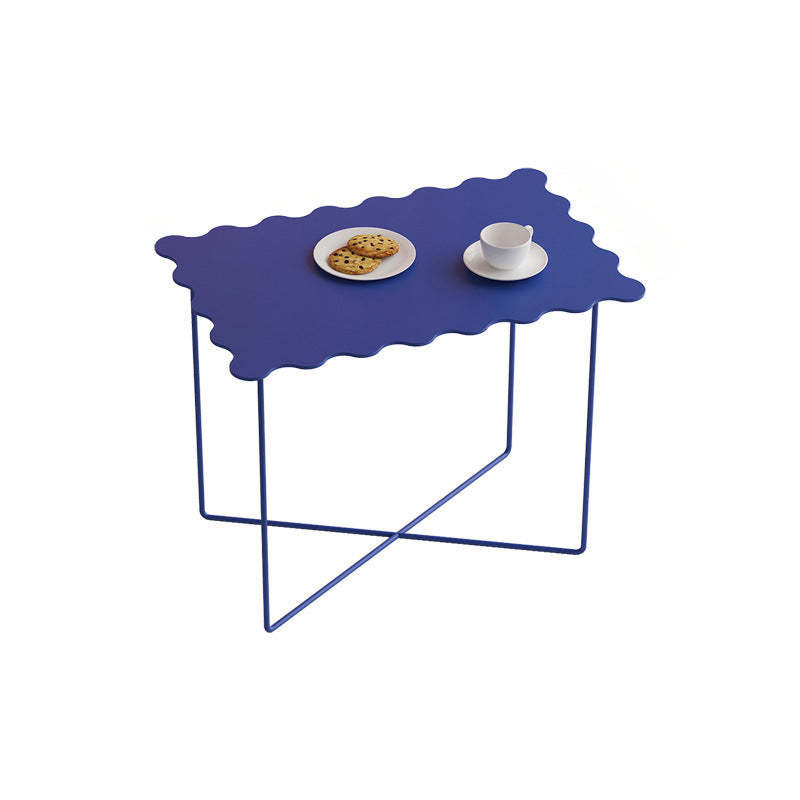 Contemporary Square Wave Iron Coffee Table