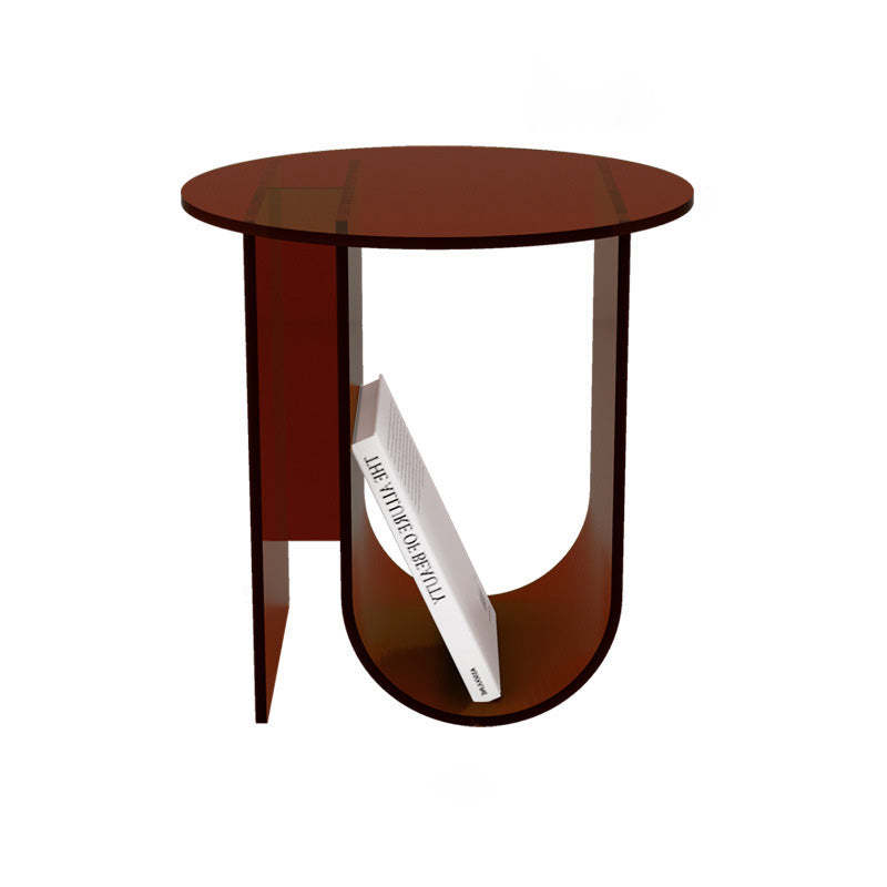 Nordic Curved Acrylic Storage End Table