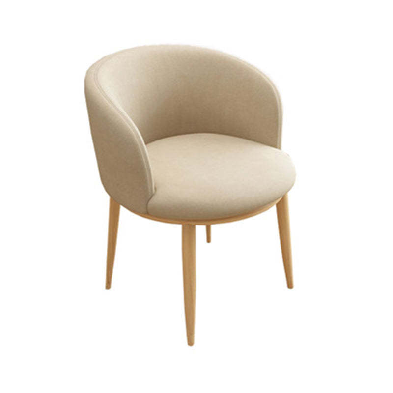 Nordic Curved Flannel Wood Vanity Stool — Lake Blue