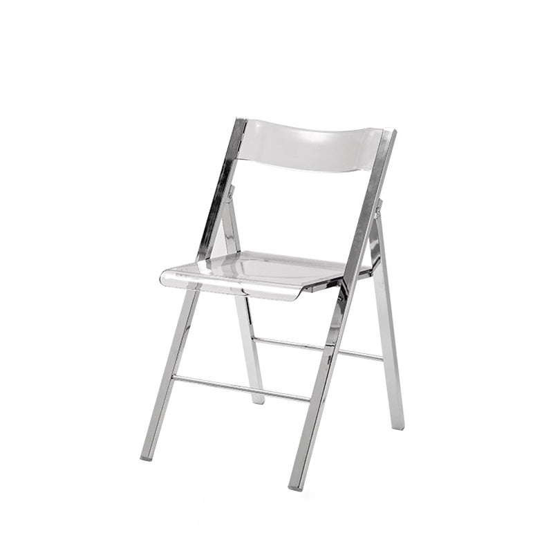 Nordic Acrylic Metal Foldable Dining Chair