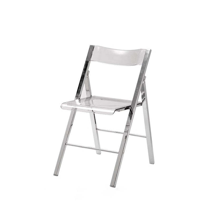 Nordic Acrylic Metal Foldable Dining Chair