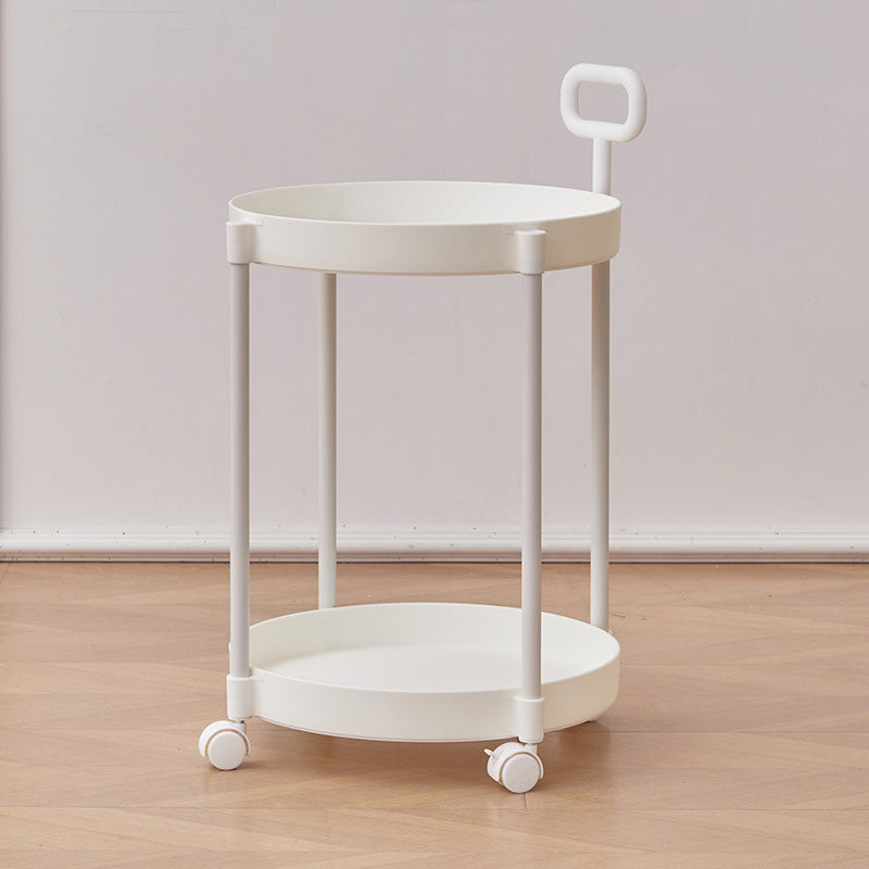 Minimalist Rotating 2-Tier Plastic Coffee Table