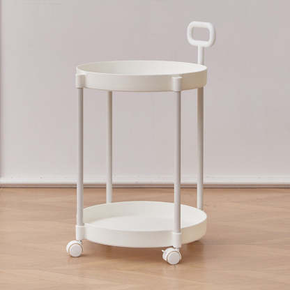 Minimalist Rotating 2-Tier Plastic Coffee Table