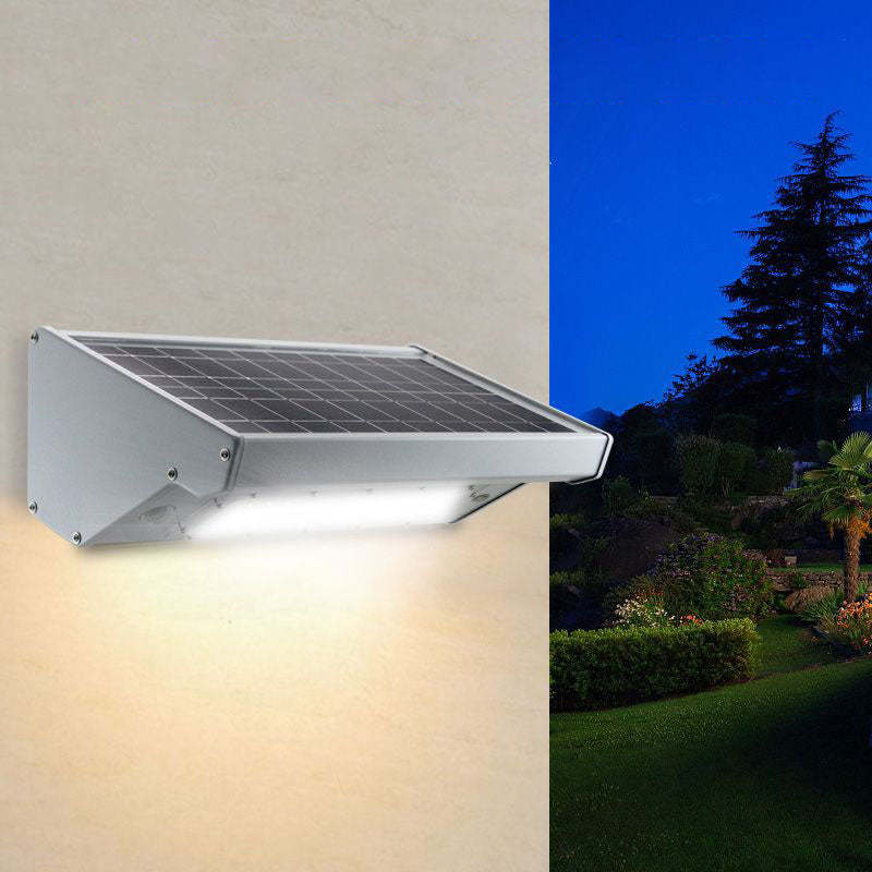Solar Outdoor Square Body Sensor LED Wall Sconce