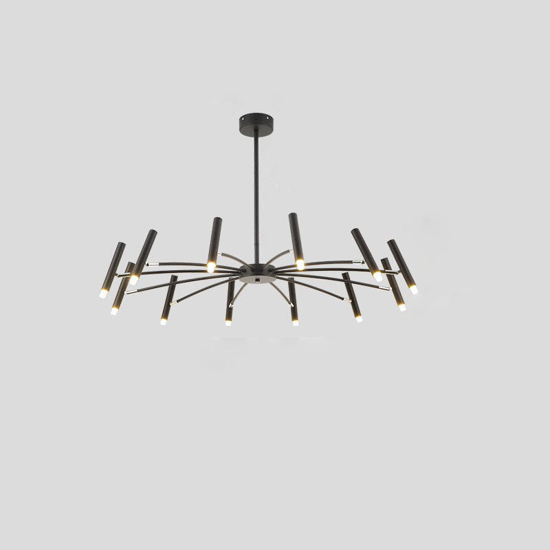 Scandinavian Radioactive Iron Aluminum Chandelier