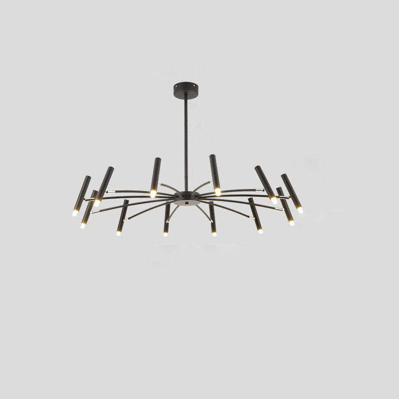 Scandinavian Radioactive Iron Aluminum Chandelier