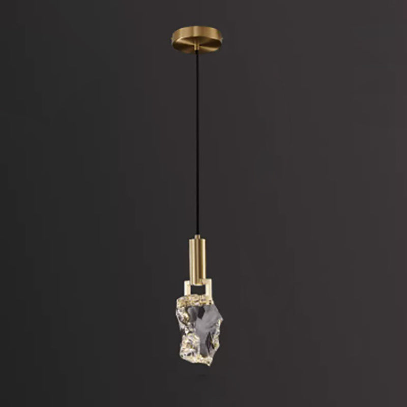 Modern Luxe Copper Crystal Stone Pendant