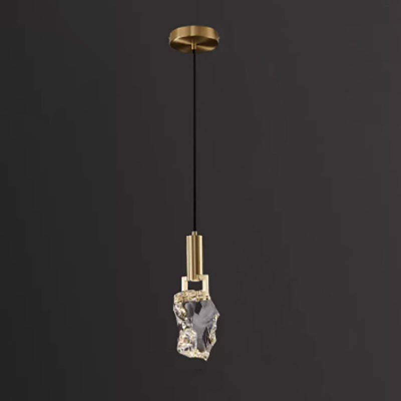 Modern Luxe Copper Crystal Stone Pendant