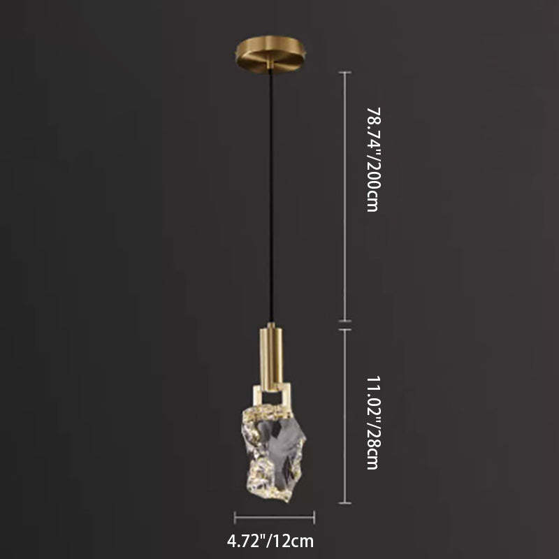 Modern Luxe Copper Crystal Stone Pendant