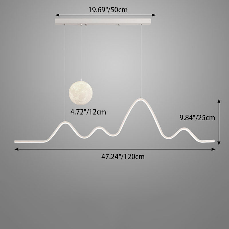 Minimalist Corrugated Aluminum PLA 3D Moon