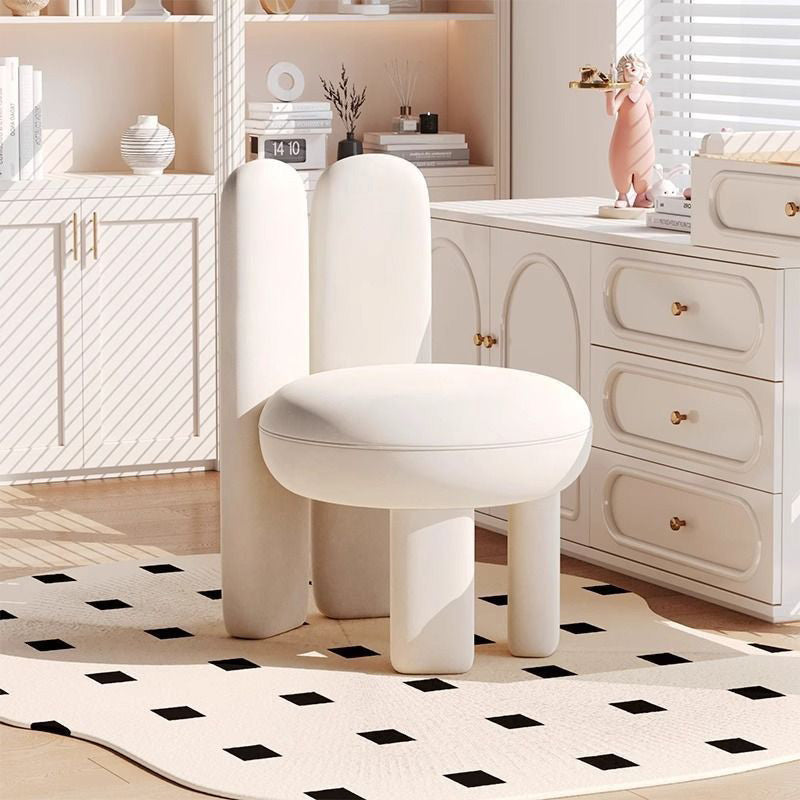 Nordic Velvet Rabbit-Ear Vanity Stool