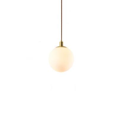 Nordic Minimalist Milky Glass Ball Pendant Light — 220V-240V For UK/AU