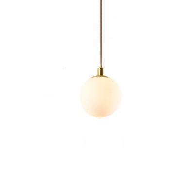 Nordic Minimalist Milky Glass Ball Pendant Light — 220V-240V For UK/AU
