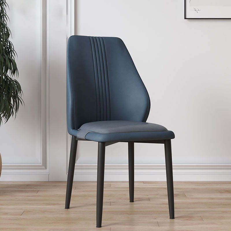 Gray steel fabric dining chairs & benches for dining room