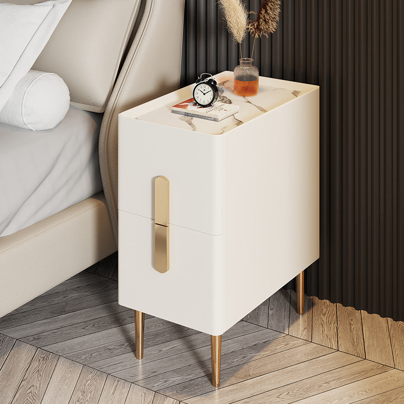 Scandinavian Rock Plate Nightstand 2-Drawer