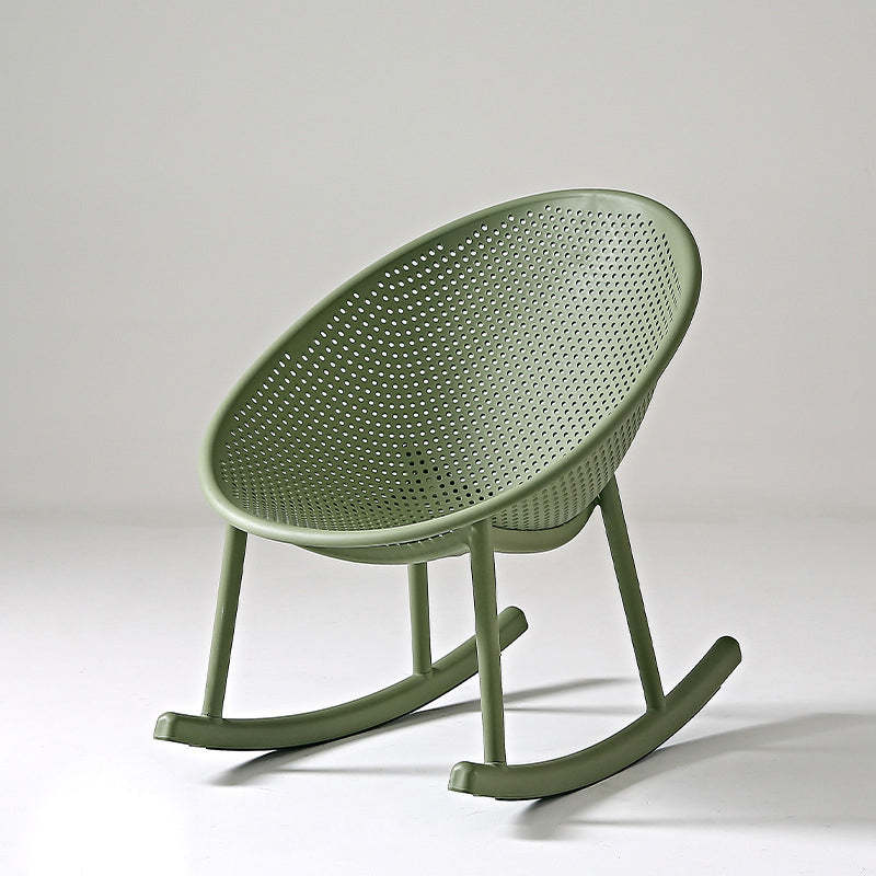 Contemporary Oval Plastic Armchair