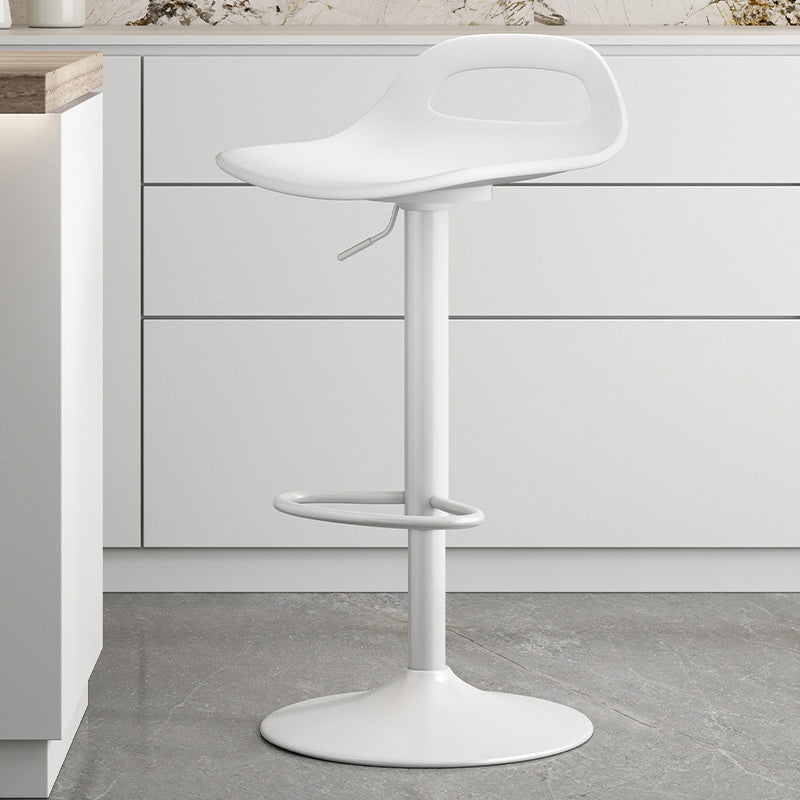 Minimalist Plastic Metal Bar Stool — Without Cushion / Black