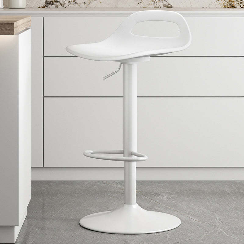 Minimalist Plastic Metal Bar Stool — Without Cushion / Black