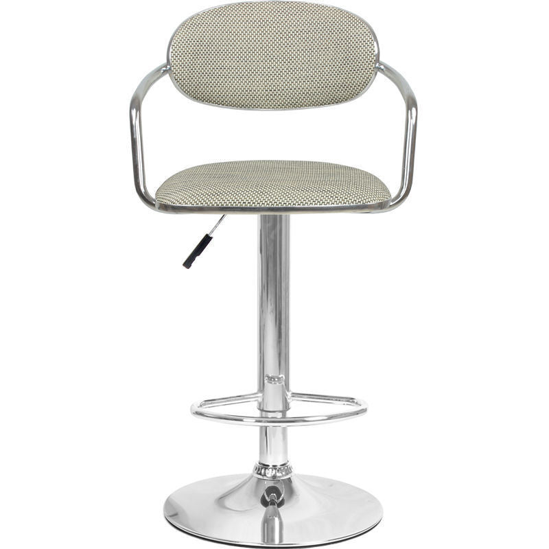 Scandinavian Half Round Wicker Bar Stool