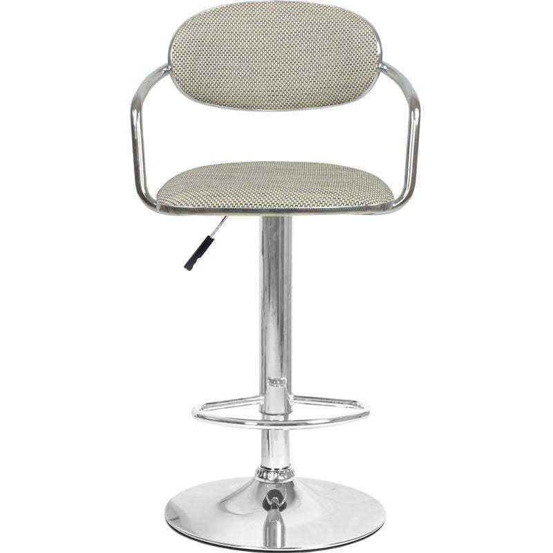 Scandinavian Half Round Wicker Bar Stool