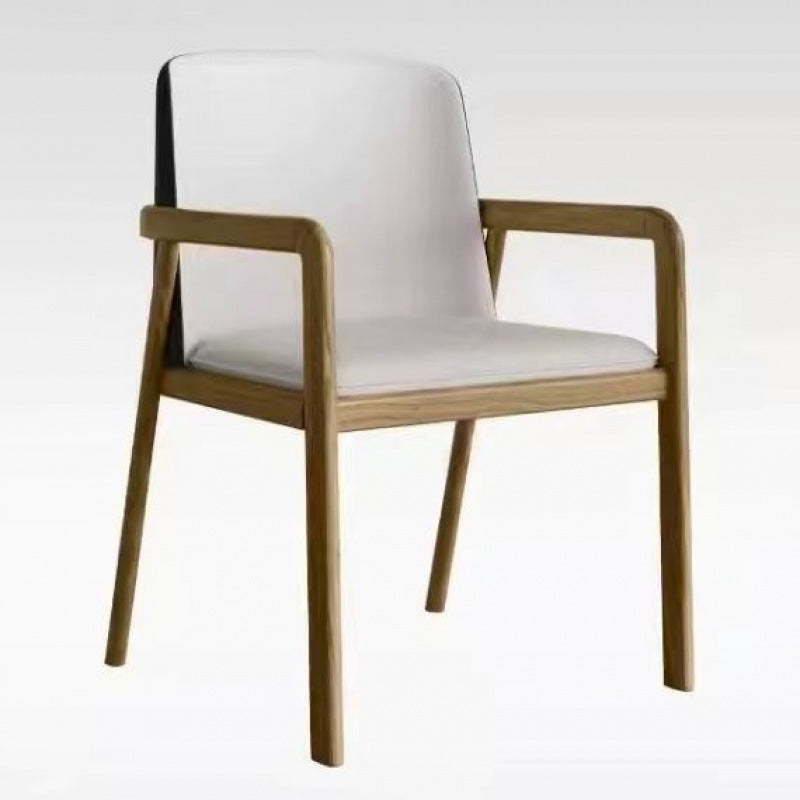 Chinese Ash Wood PU Leather Dining Chair