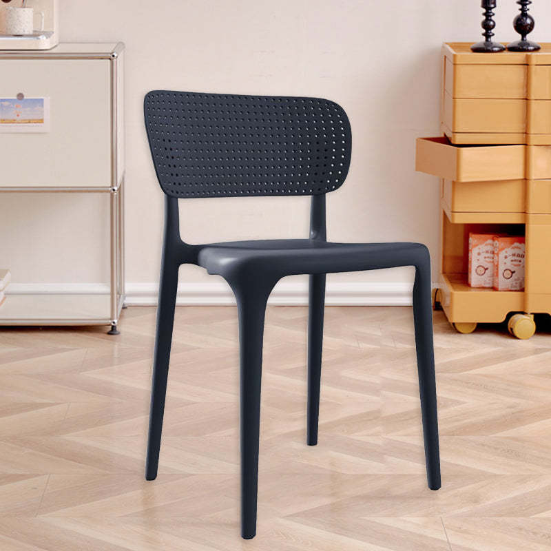 Contemporary Plastic Chair — Red
