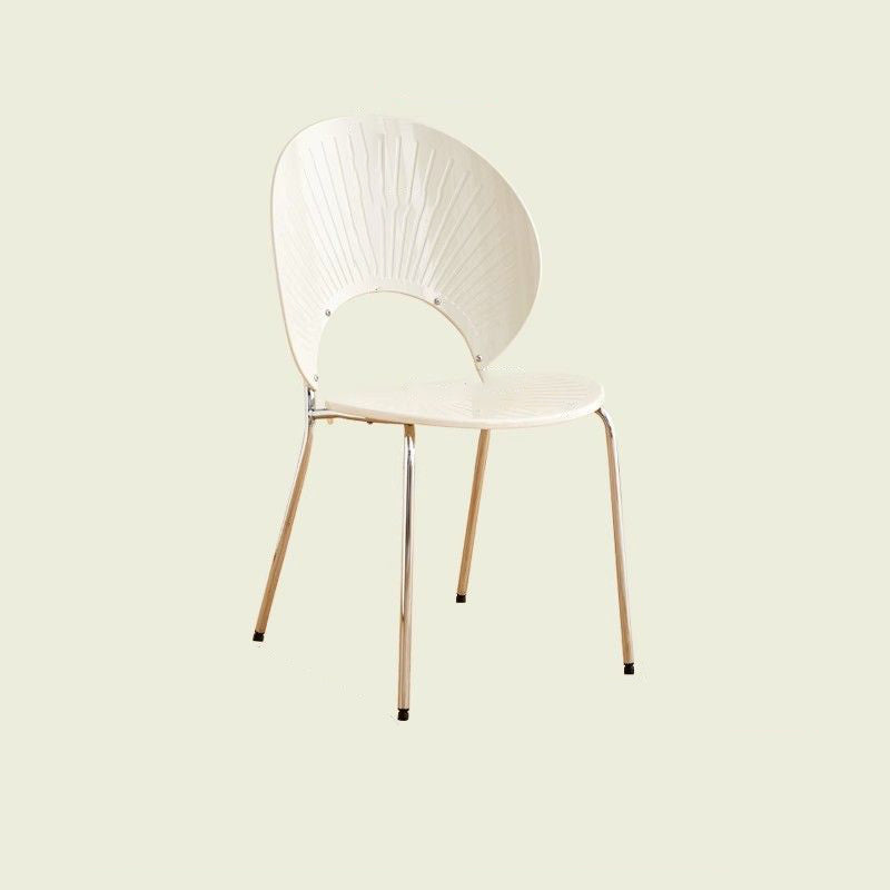 Minimalist Scalloped Shell Iron Chair