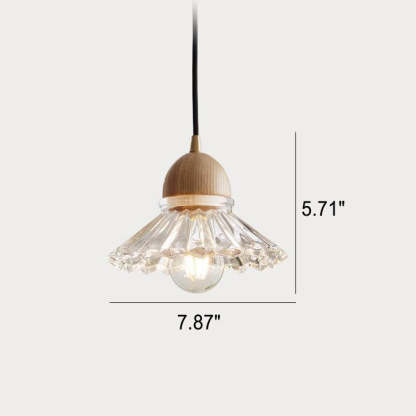 Vintage Log Glass Flower Island Chandelier — 3 Head - Linear Base / 220V-240V For UK/AU