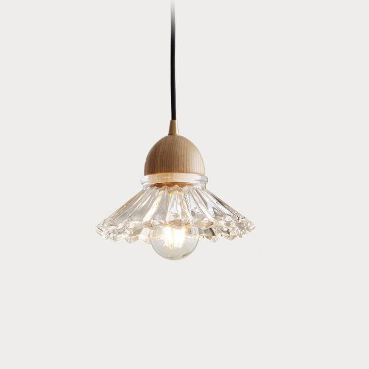 Vintage Log Glass Flower Island Chandelier
