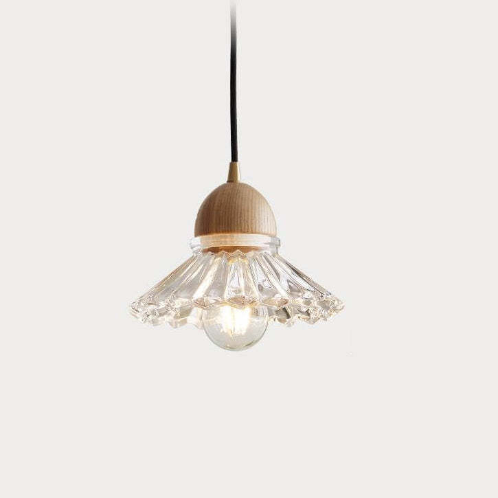 Vintage Log Glass Flower Island Chandelier