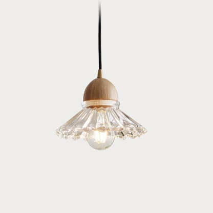 Vintage Log Glass Flower Island Chandelier