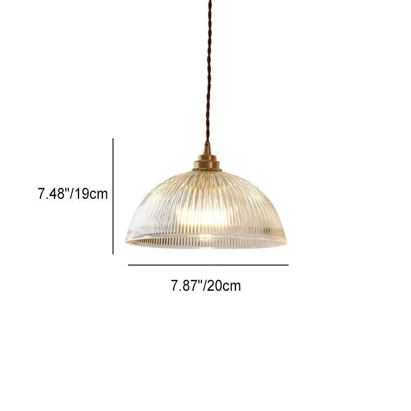 Modern Clear Glass Dome Pot Lid Pendant