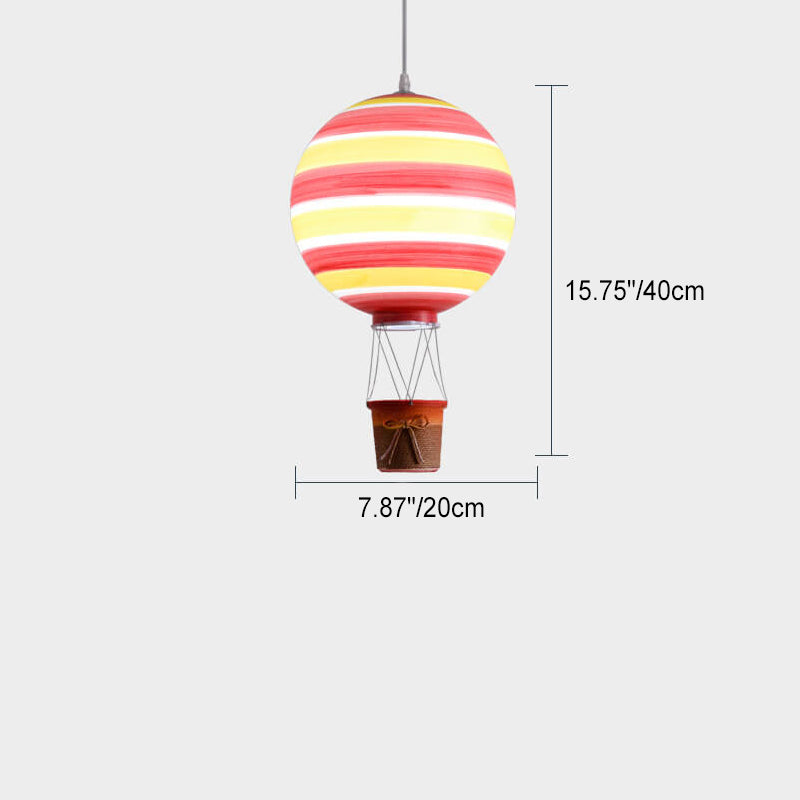 Scandinavian Hot Air Balloon Iron Acrylic Pendant Light