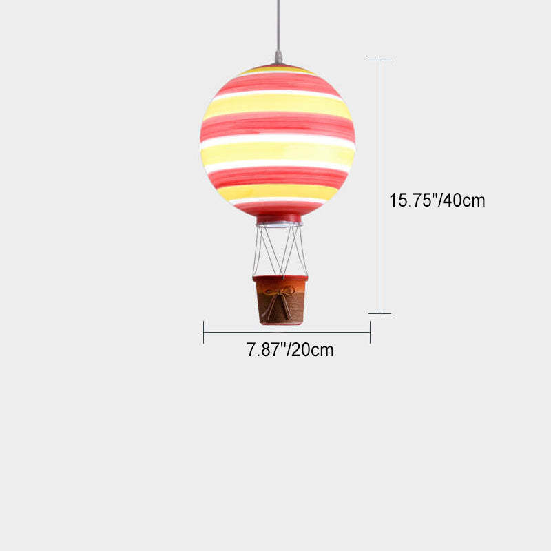 Scandinavian Hot Air Balloon Iron Acrylic Pendant Light