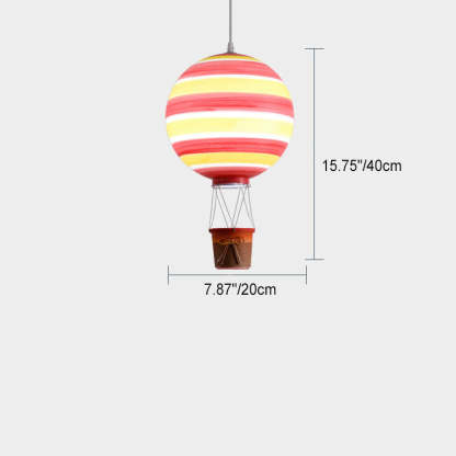 Scandinavian Hot Air Balloon Iron Acrylic Pendant Light