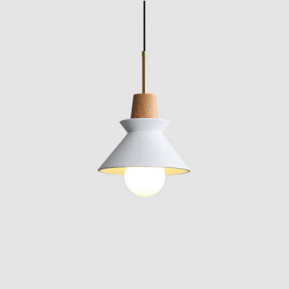 Nordic Macaron Wood Cement Pendant Light