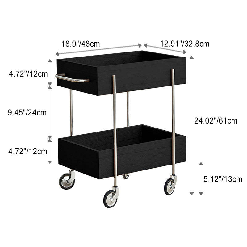 Modern Eclectic Steel 2-Tier End Table
