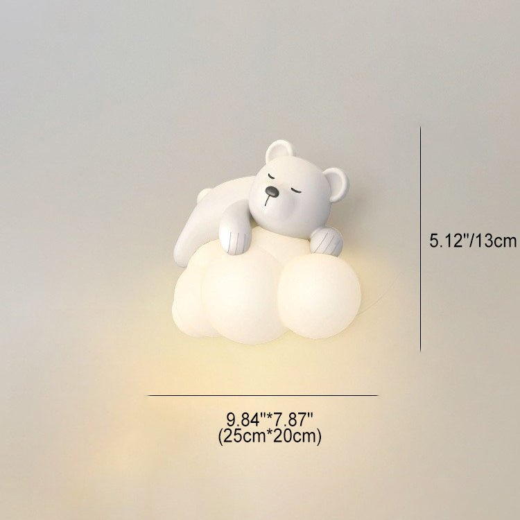 Nordic Kids Resin Bear Rabbit LED Sconce — Rabbit / Infinitely Dimmable / 220V-240V For UK/AU