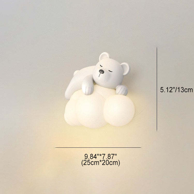 Nordic Kids Resin Bear Rabbit LED Sconce — Rabbit / Infinitely Dimmable / 220V-240V For UK/AU