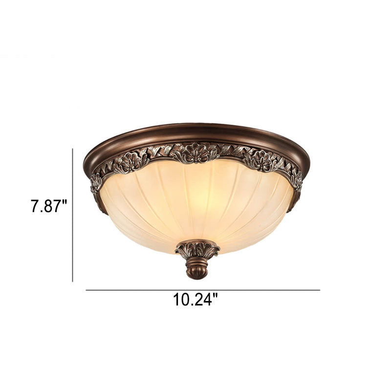 European Vintage Rustic Iron 2/3-Light Flush Mount