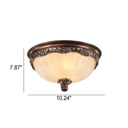European Vintage Rustic Iron 2/3-Light Flush Mount