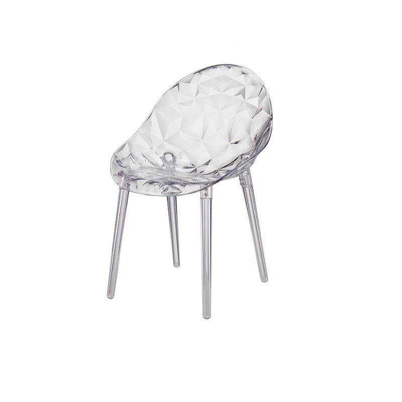 Minimalist Square Acrylic Four-Leg Chair